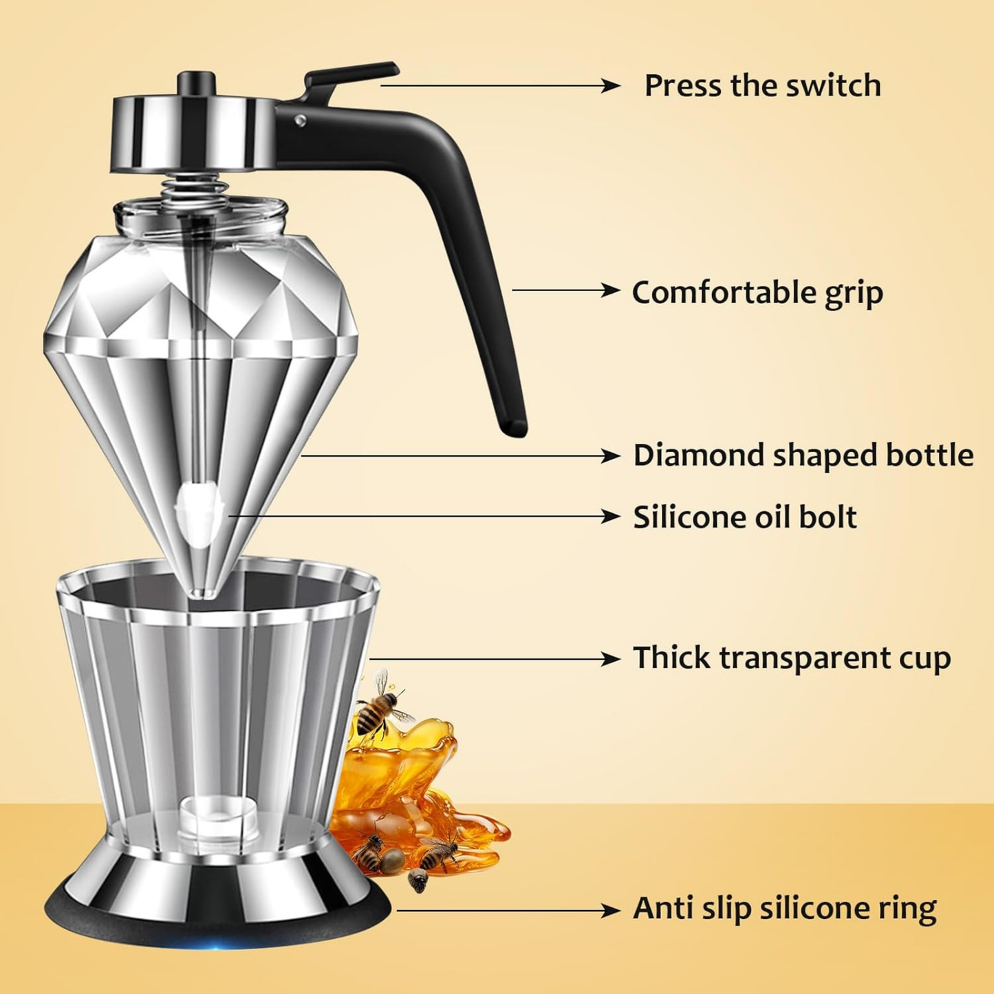No-drip honey dispenser