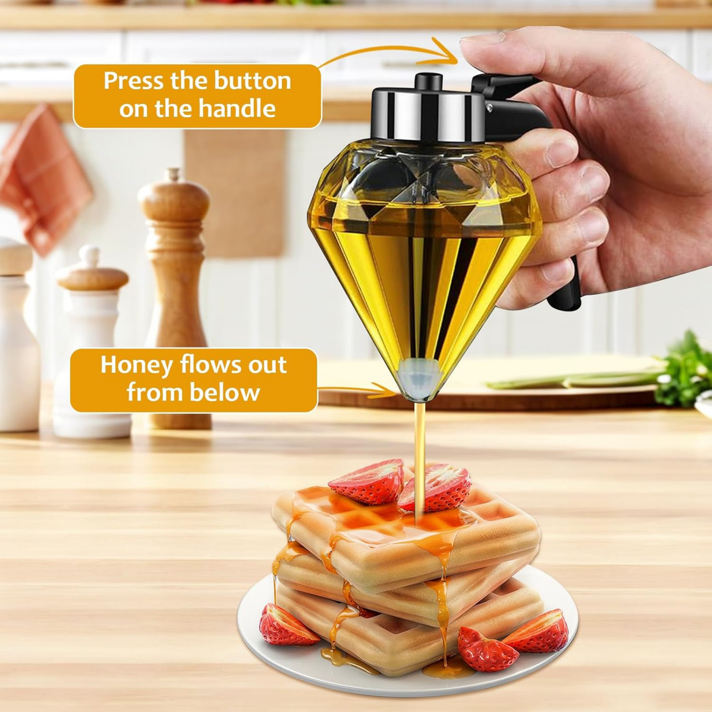 No-drip honey dispenser