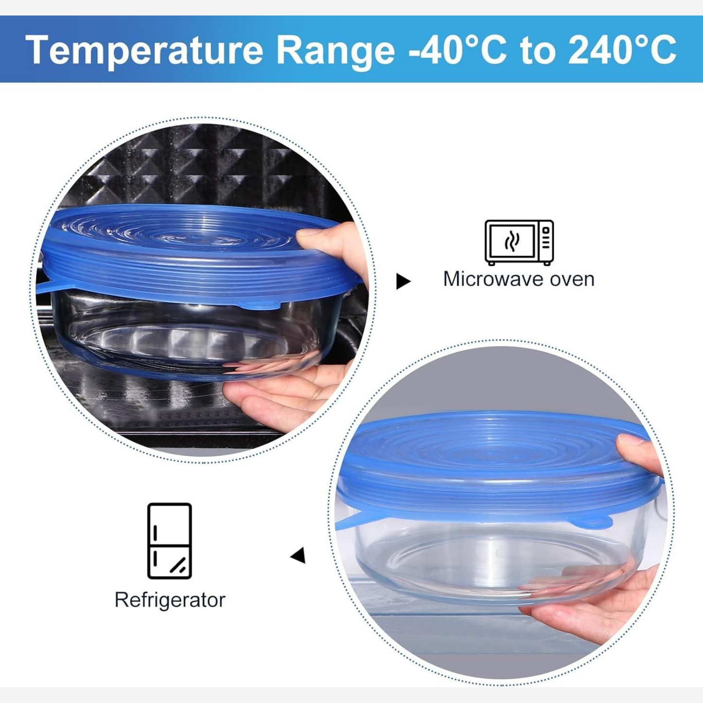 Silicone Stretch Lids (set of 6)