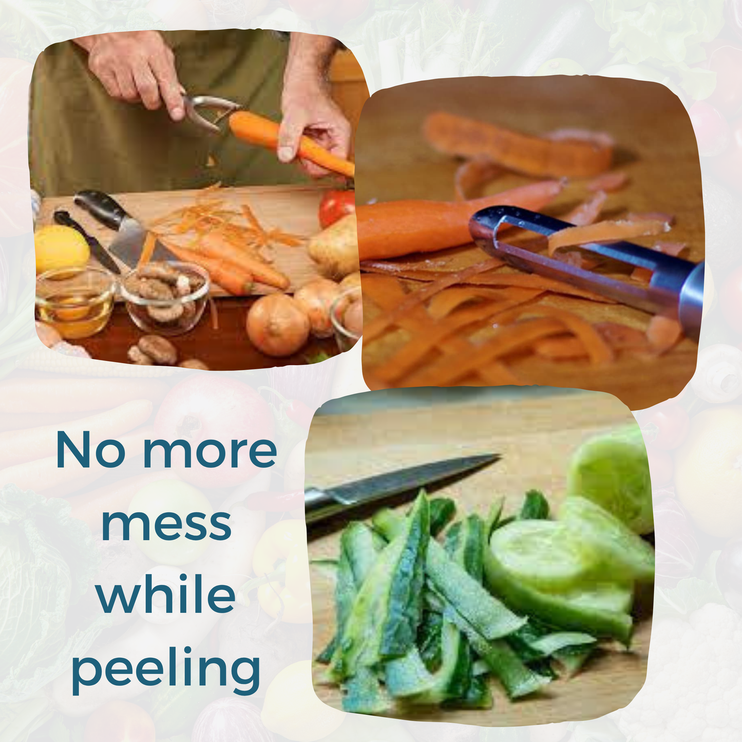 Mess-free peeler