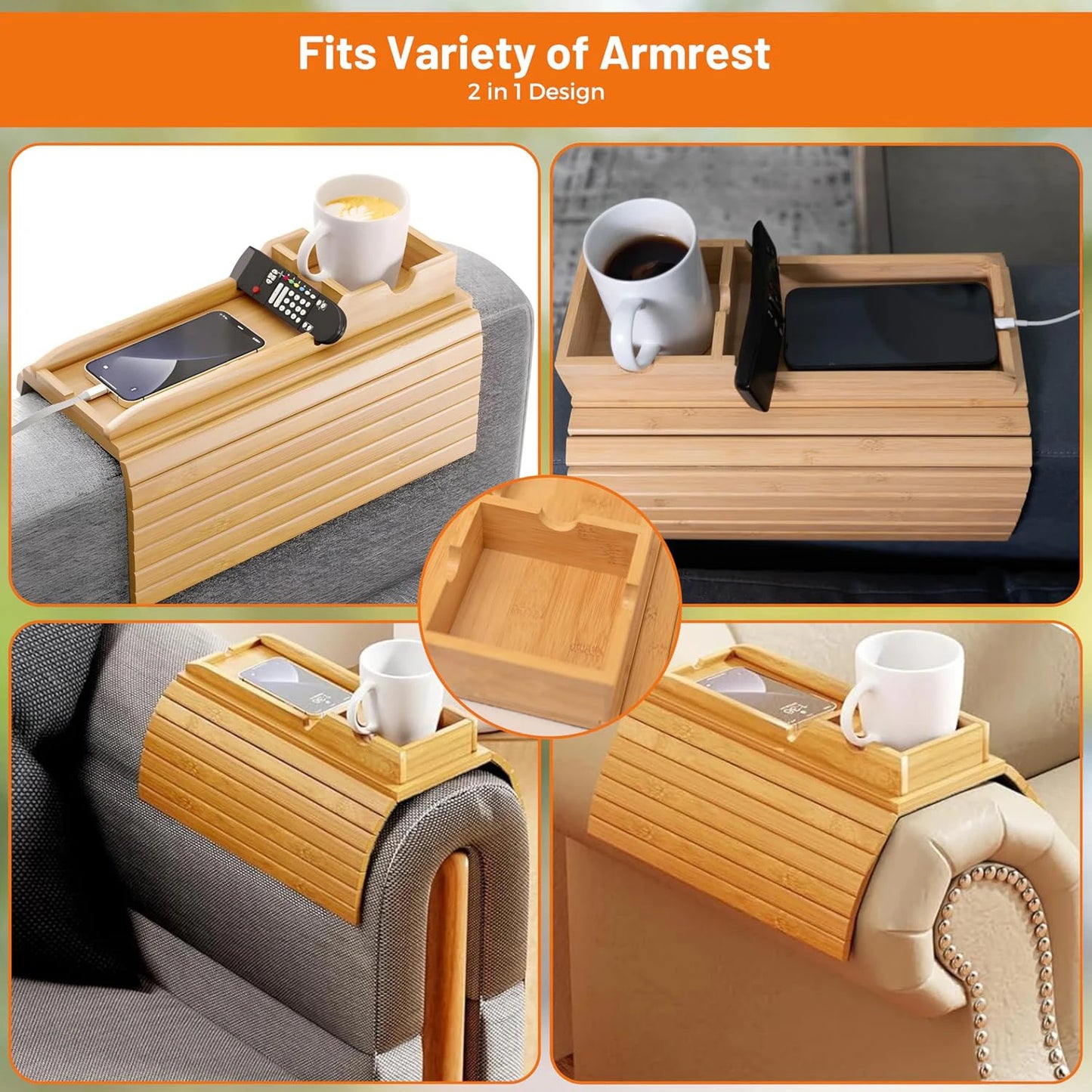 Bamboo Armrest Tray